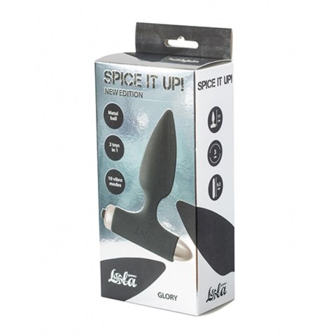 Vibrating Anal Plug Spice it up New Edition Glory Black - Wibrujący korek analny