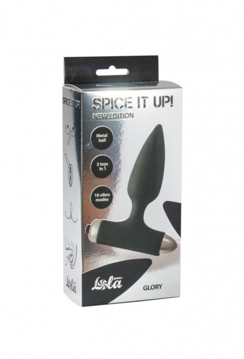 Vibrating Anal Plug Spice it up New Edition Glory Black - Wibrujący korek analny