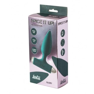 Vibrating Anal Plug Spice it up New Edition Glory Dark green - Wibrujący korek analny