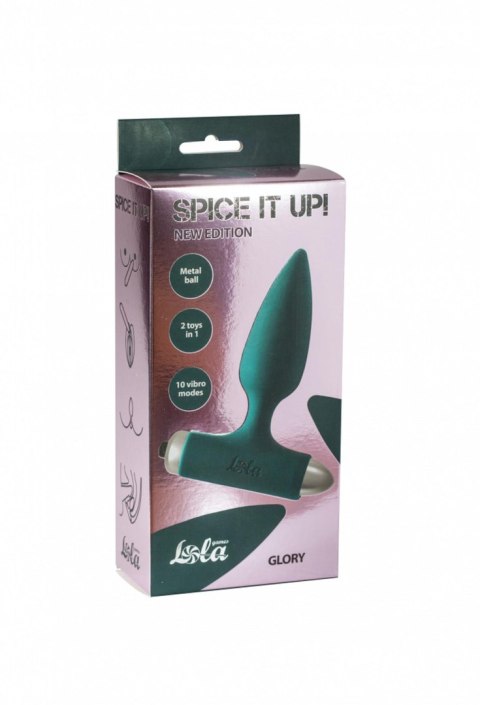 Vibrating Anal Plug Spice it up New Edition Glory Dark green - Wibrujący korek analny