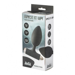 Vibrating Anal Plug Spice it up New Edition Perfection Black - Wibrujący korek analny