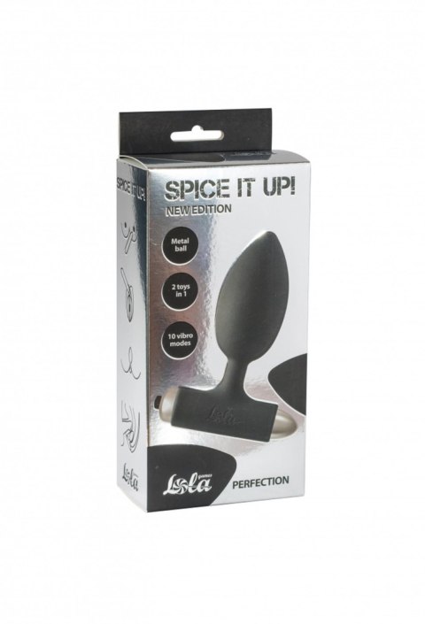 Vibrating Anal Plug Spice it up New Edition Perfection Black - Wibrujący korek analny