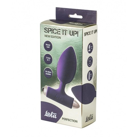 Vibrating Anal Plug Spice it up New Edition Perfection Ultraviolet - Wibrujący korek analny