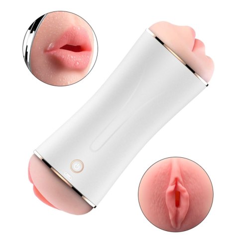 B - Series - Vibrating Masturbation Cup - Wibrujący masturbator z dwoma otworami