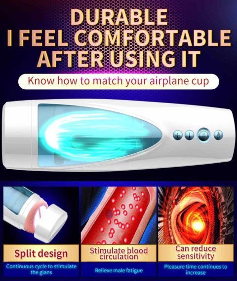 Vibrating, Rotating and Flashing Masturbation USB 10+10 Function / Talk Mode