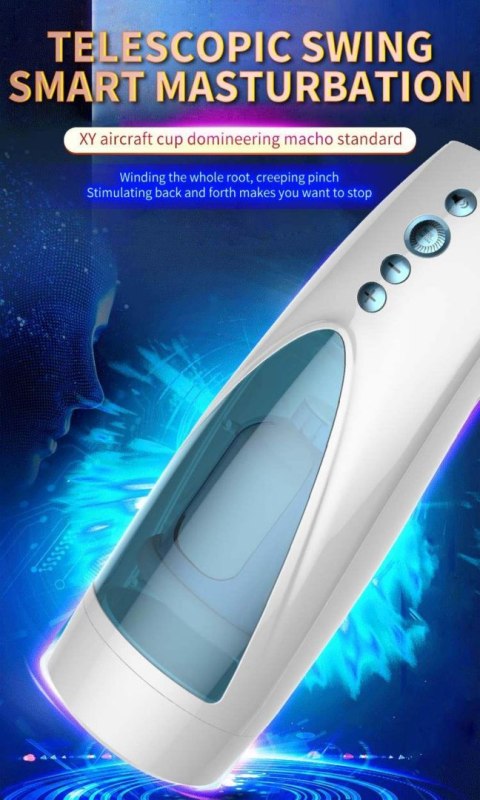 Vibrating, Rotating and Flashing Masturbation USB 10+10 Function / Talk Mode