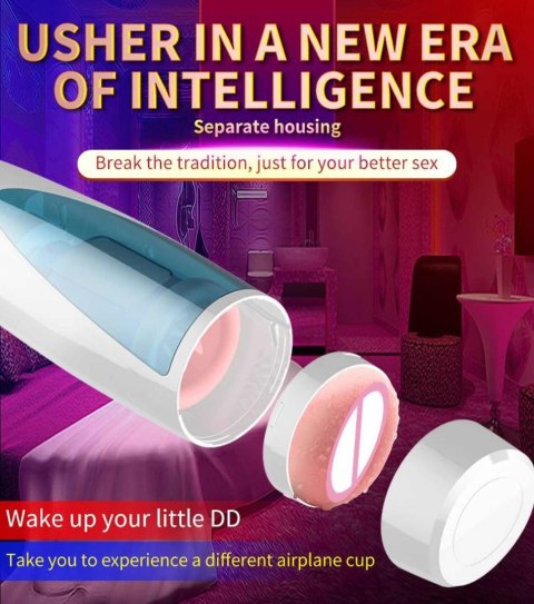 Vibrating, Rotating and Flashing Masturbation USB 10+10 Function / Talk Mode