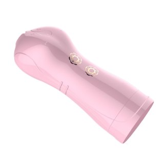 Vibrating and Flashing Masturbation Cup USB 7+7 Function / Talk Mode (Pink)