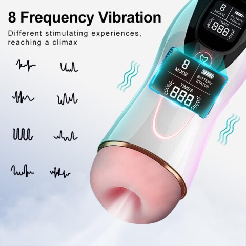 Vibration 8 Vibration modes + Interactive function - Maturbator wibrujący