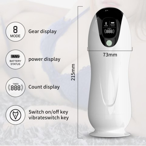 Vibration 8 Vibration modes + Interactive function - Maturbator wibrujący