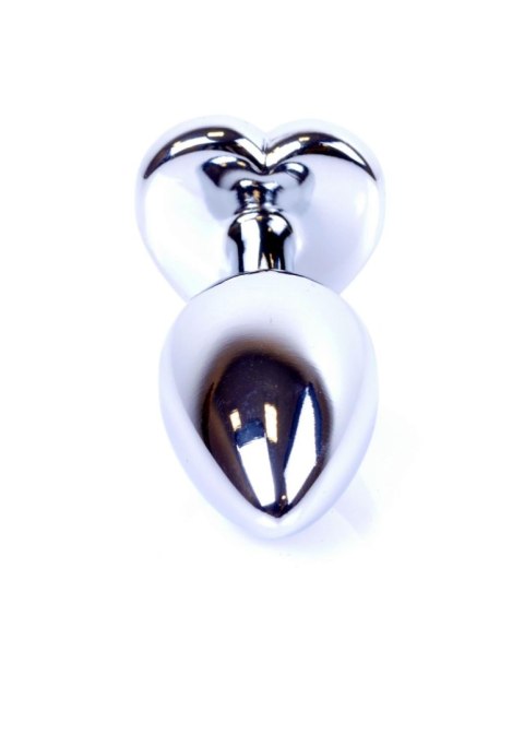 Silver Heart PLUG- Red - Zatyczka analna w kształcie serca