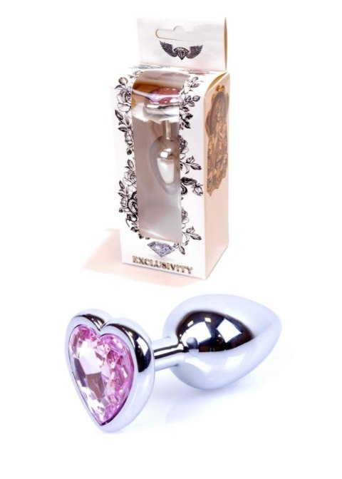 Silver Heart PLUG- Rose - Zatyczka analna w kształcie serca