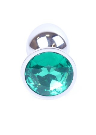 Silver PLUG- Green - Metalowy korek analny