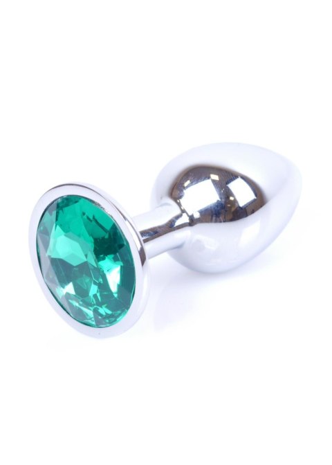 Silver PLUG- Green - Metalowy korek analny