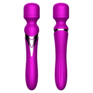 Silicone Dual Massager USB 7+7 Function Purple - wibrator Wand