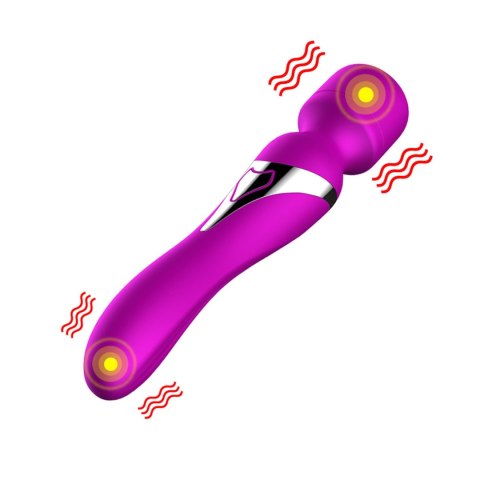 Silicone Dual Massager Purple - podwójny wibrator