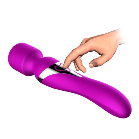 Silicone Dual Massager Purple - podwójny wibrator