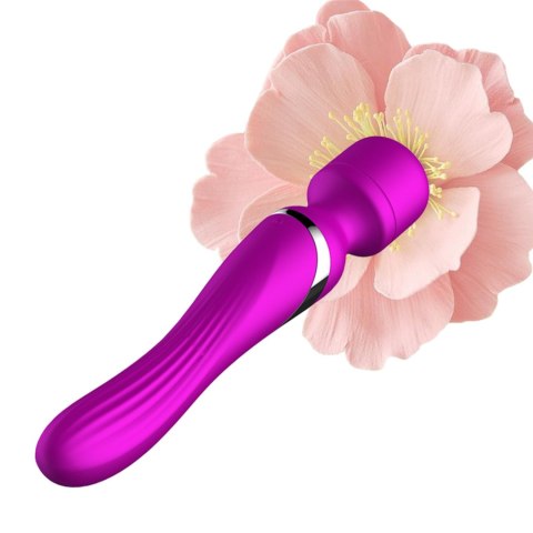 Silicone Dual Massager Purple - podwójny wibrator