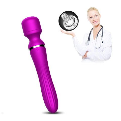 Silicone Dual Massager Purple - podwójny wibrator