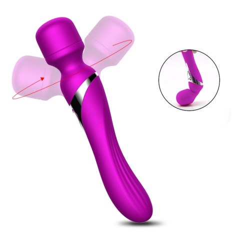 Silicone Dual Massager Purple - podwójny wibrator