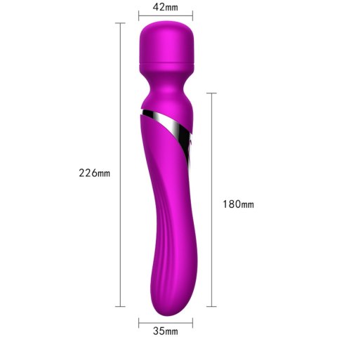 Silicone Dual Massager Purple - podwójny wibrator