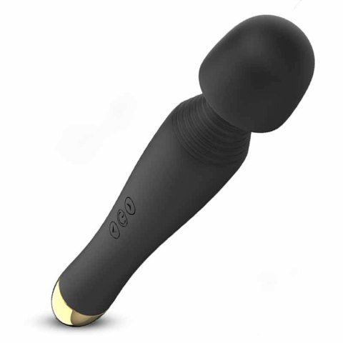 Silicone Massager Black USB 6 Vibration - wibrator Wand