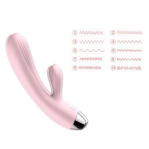 B - Series, Silicone Pink USB 10 - podgrzewany wibrator punktu G