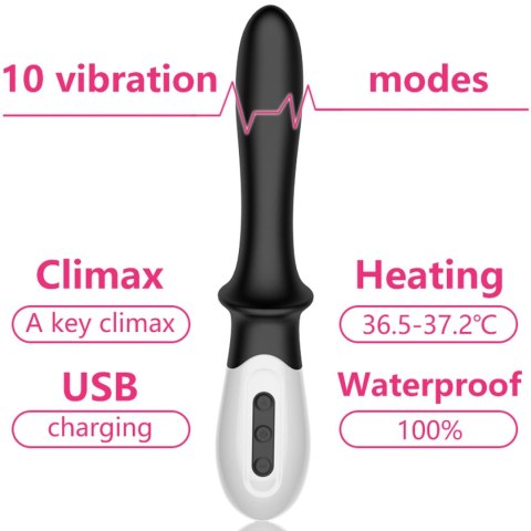 Wibrator-Silicone Prostate / G-spot Massager USB 10 Function / Heating - Wibrator analny