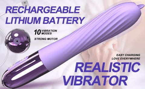 Wibrator-Silicone Vibrator USB, 10 vibration modes, Heating