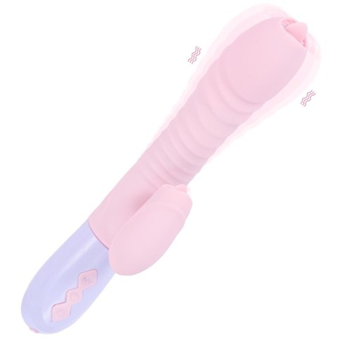 Wibrator-Silicone Vibrator USB 7 Function and Thrusting Function / Heating, pink