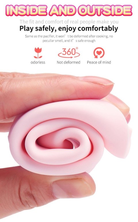 Wibrator-Silicone Vibrator USB 7 Function and Thrusting Function / Heating, pink