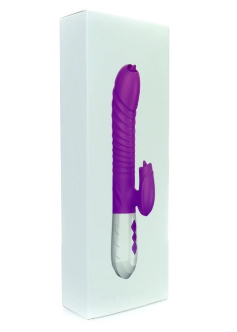 Silicone Vibrator Heating, purple - Wibrator króliczek