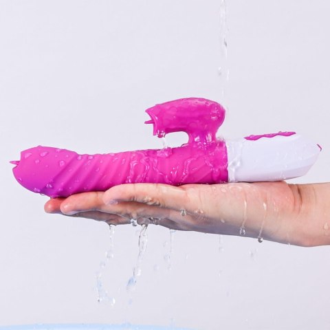 Silicone Vibrator Heating, purple - Wibrator króliczek