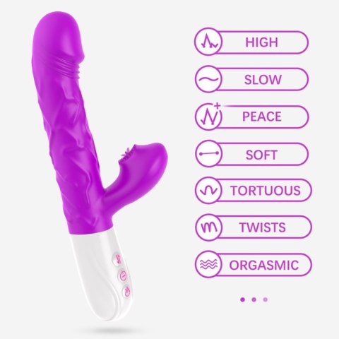 Wibrator- SiliconeTongue Vibrator, USB 10 Function