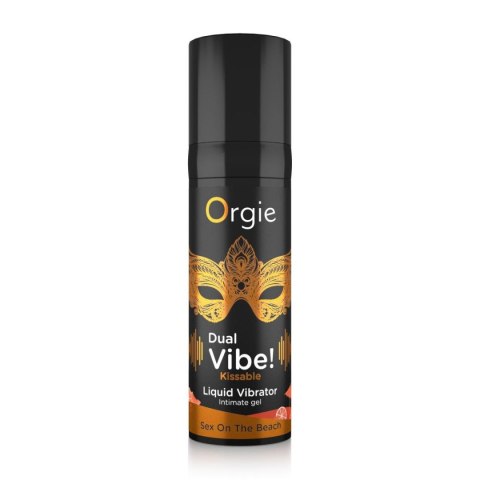 DUAL VIBE! SEX ON THE BEACH KISSABLE LIQUID VIBRATOR - 15 ML - Żel stymulujący dla par