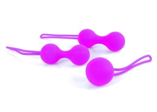 Silicone Kegal Balls Set - Purple - zestaw kulek gejszy