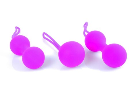 Silicone Kegal Balls Set - Purple - zestaw kulek gejszy