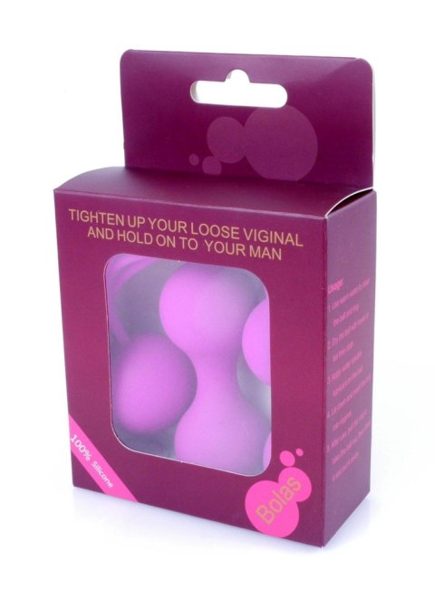 Silicone Kegal Balls Set - Purple - zestaw kulek gejszy