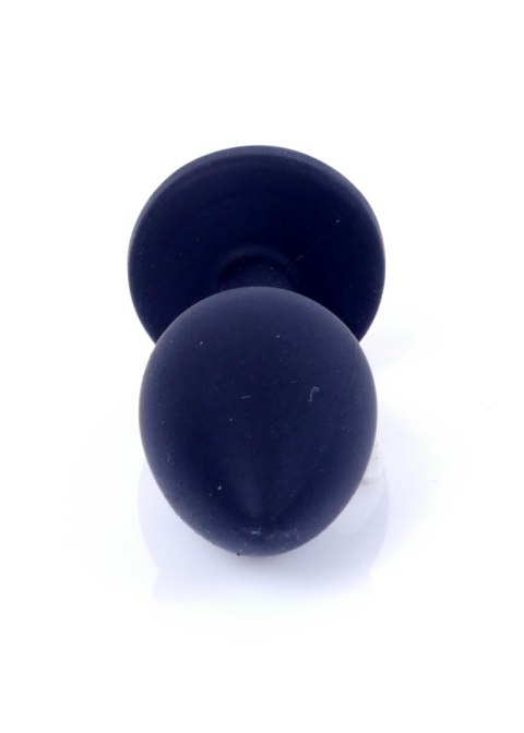 Black Silicon PLUG Small- Pink Diamond - Korek analny, zatyczka analna