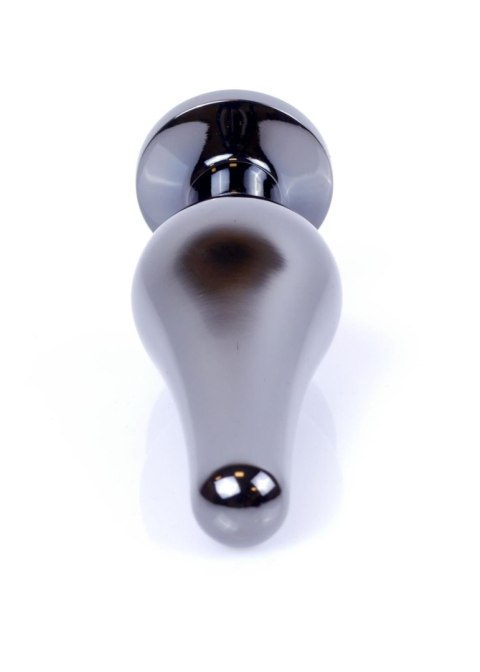 Dark Silver BUTT PLUG- Black - Metalowy korek analny