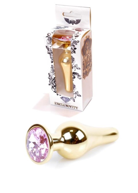 Gold BUTT PLUG- Rose - Metalowy korek analny