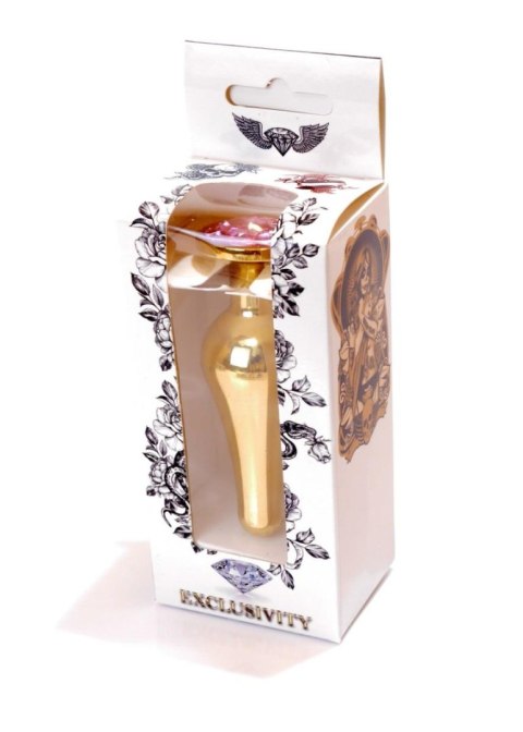 Gold BUTT PLUG- Rose - Metalowy korek analny