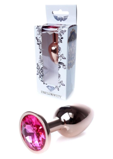 Red Gold PLUG- Pink - Metalowy korek analny