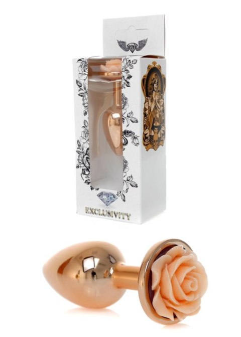 Red Gold PLUG ROSE- Peach - Metalowy korek analny