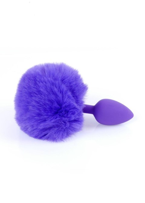 Silicon PLUG - Bunny Tail - Purple - Korek analny z pomponem