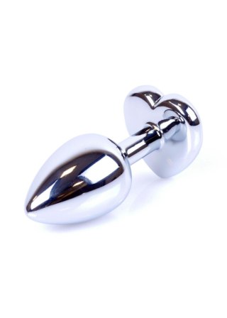 Silver Heart PLUG- Black - Zatyczka analna w kształcie serca