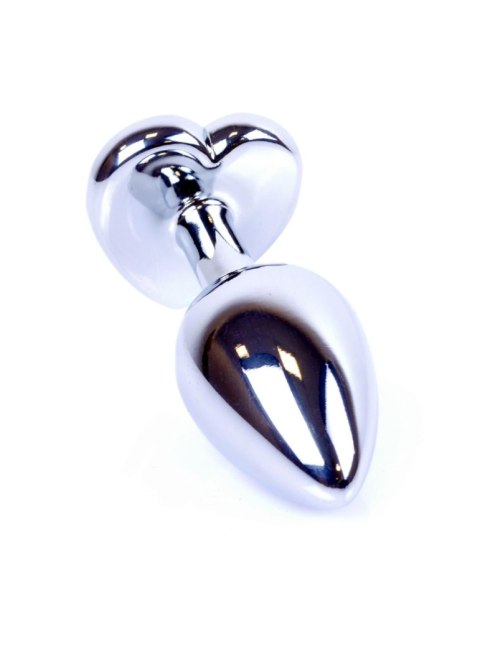 Silver Heart PLUG- Black - Zatyczka analna w kształcie serca