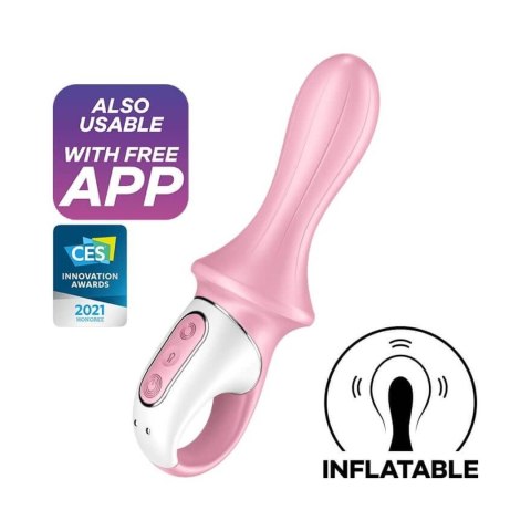 Satisfyer Air Pump Booty 5 Connect App red - Wibrator analny