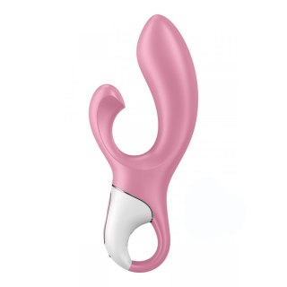 SATISFYER Air Pump Bunny 2 light red - Wibrator króliczek z opją napompowania