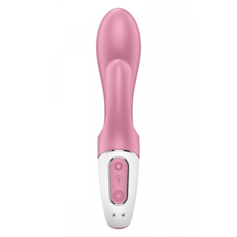 SATISFYER Air Pump Bunny 2 light red - Wibrator króliczek z opją napompowania